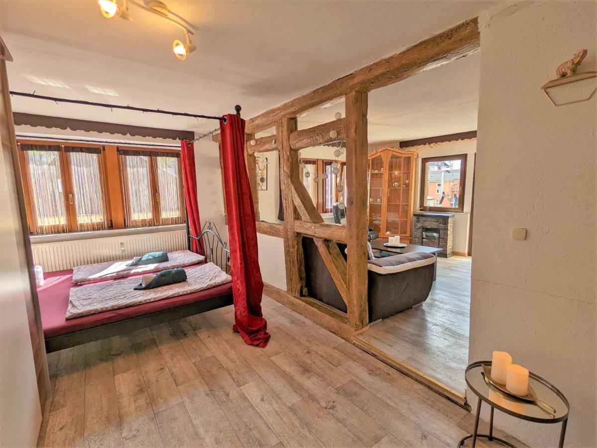 Apartmán Urlaubstraum Mit Pool, Terrasse & Fluss Im Garten - Ut Sebnitz Exteriér fotografie