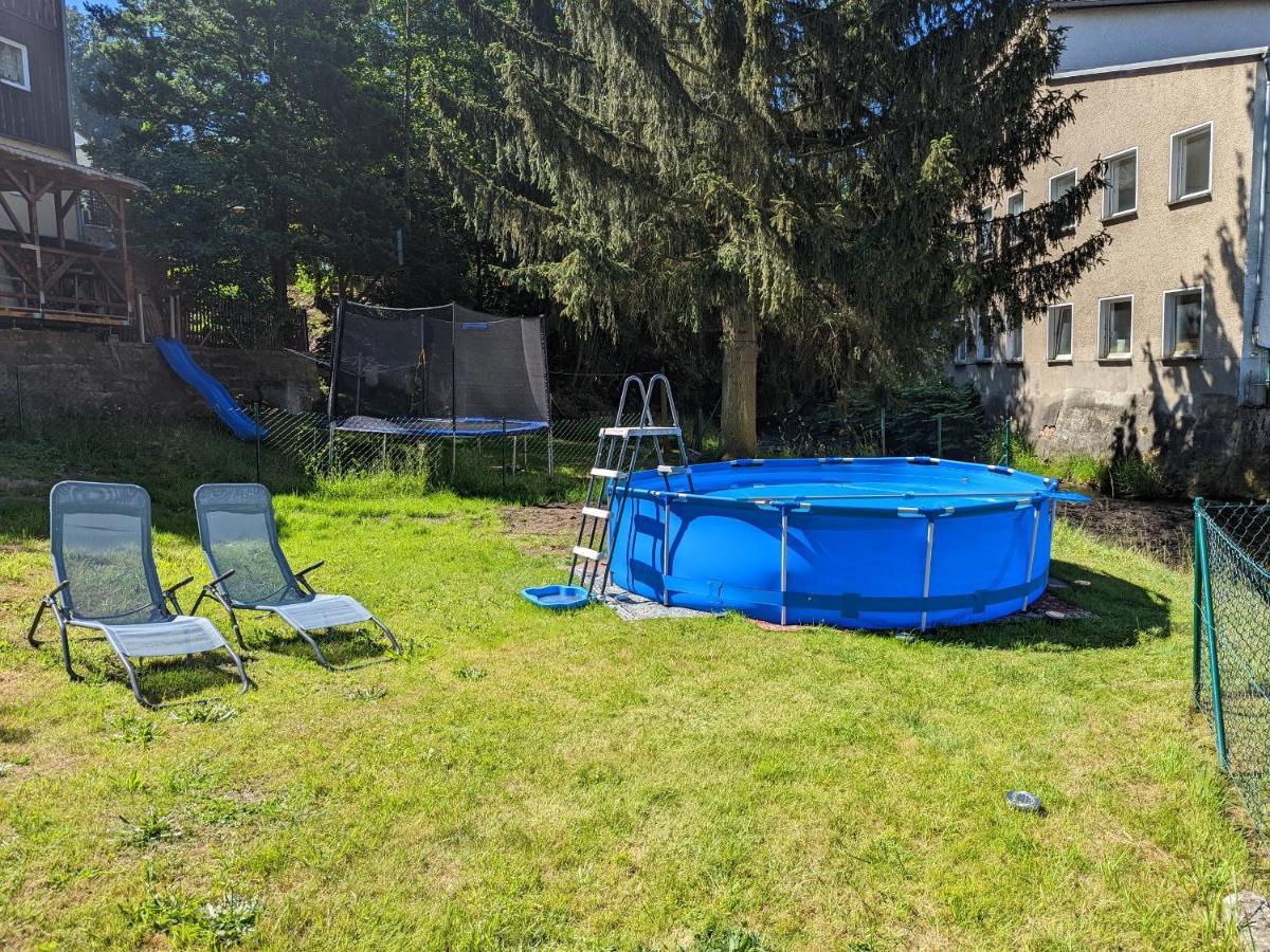 Apartmán Urlaubstraum Mit Pool, Terrasse & Fluss Im Garten - Ut Sebnitz Exteriér fotografie